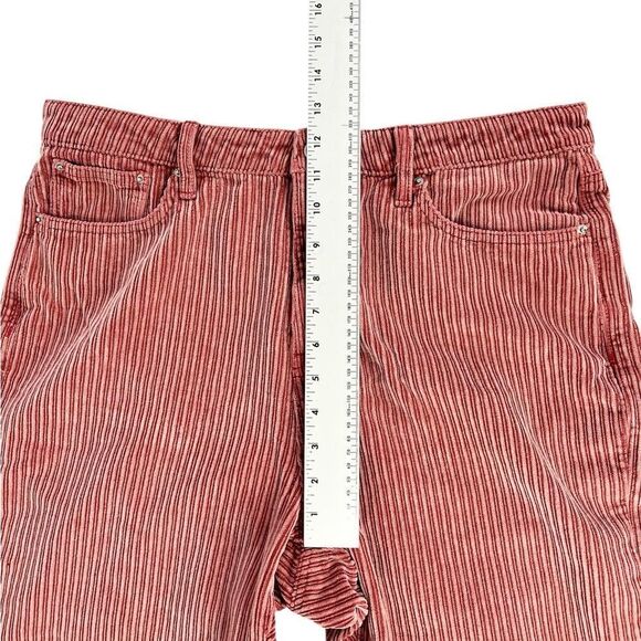 Topshop MOM Jeans Dusty Rose Pink Corduroy Tapered Leg Size 34 - Picture 5 of 7
